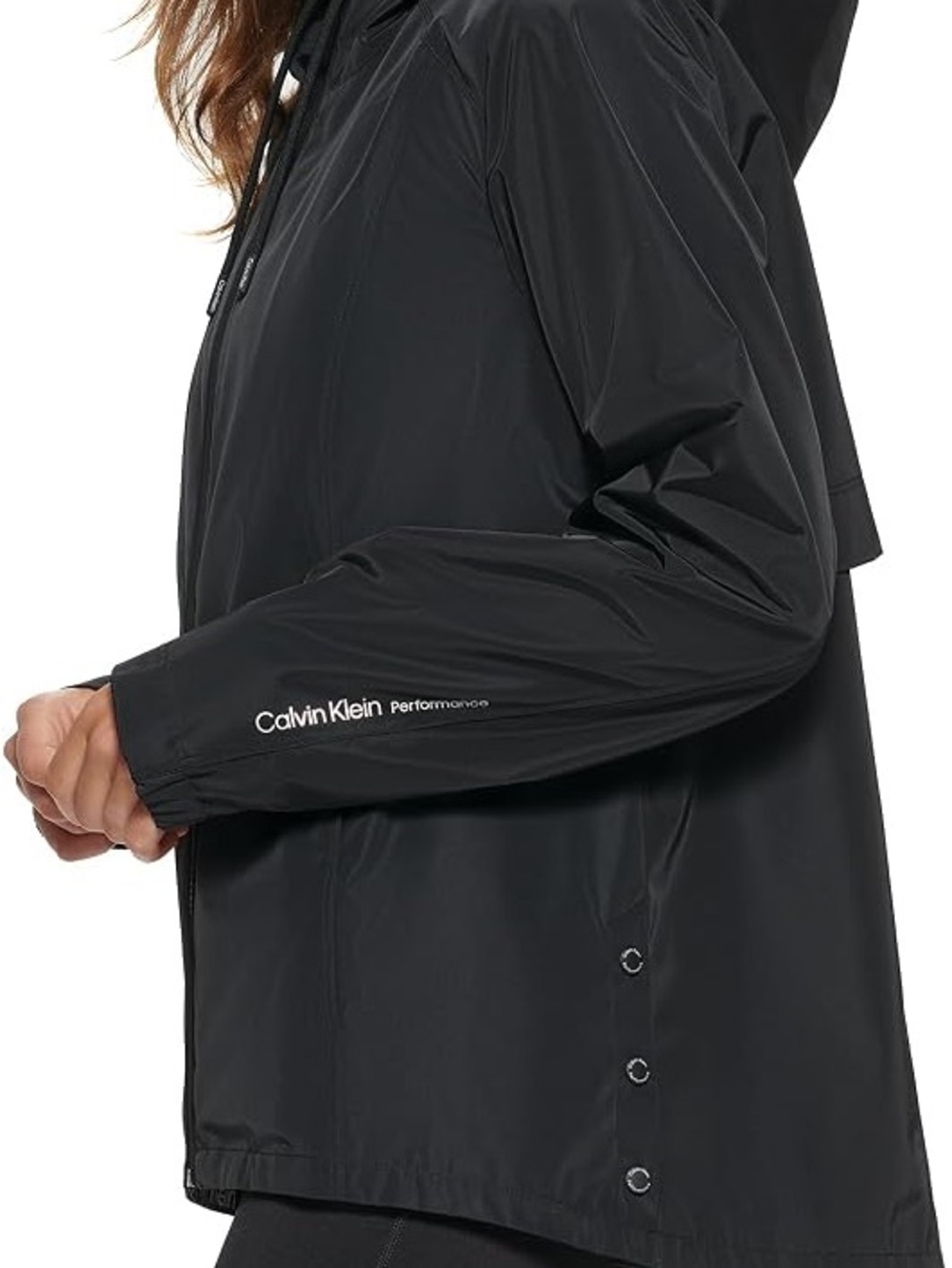 Calvin Klein Performance Black Hooded Rain Jacket size XL